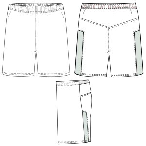 Moldes de confeccion para NENES Shorts Futbol Shorts 6837